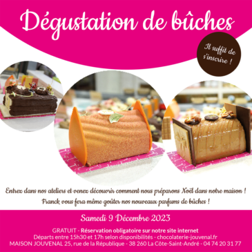 Dégustation de bûches le 9 décembre